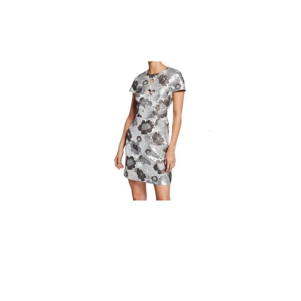 Michael Kors Collection Black and White Floral Mini Dress